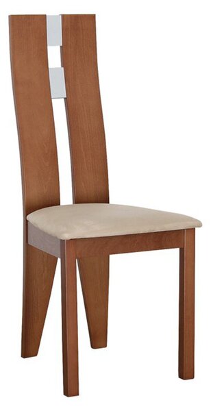 Dřevěná židle v jednoduchém moderním provedení hnědá BONA