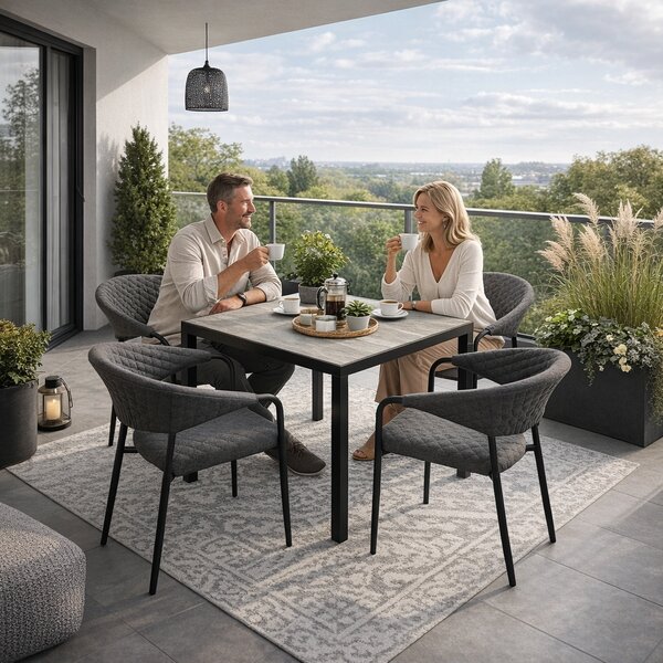 Doppler BERGAMO MELIA LIKA-TEX® zahradní sedací souprava 4+1 antracit