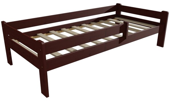 Vomaks Dětská postel DP 012 se zábranou Rozměr: 80 x 190 cm, Povrchová úprava: moření ořech