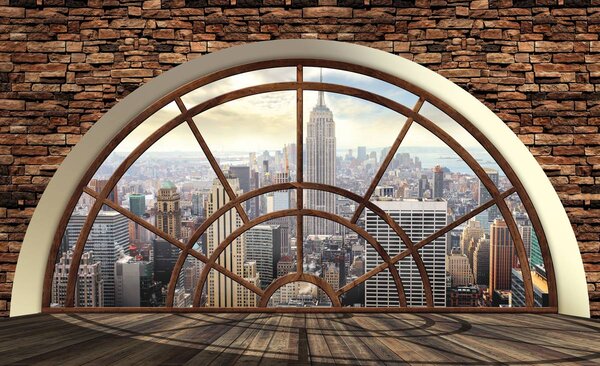 Fototapeta - New York - výhled z okna (152,5x104 cm)