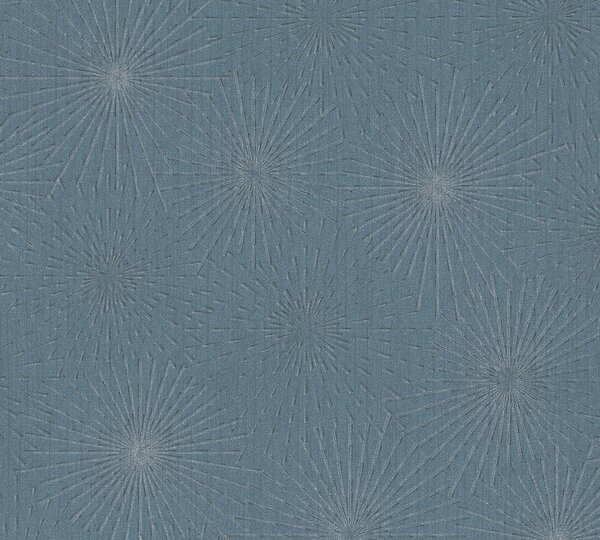 A.S. Création | Vliesová tapeta na zeď THE BOS 38818-2 | 0,53 x 10,05 m | modrá, metalická