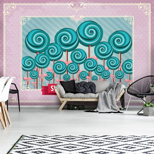 Fototapeta - Sweet Pin Up Lollies (152,5x104 cm)