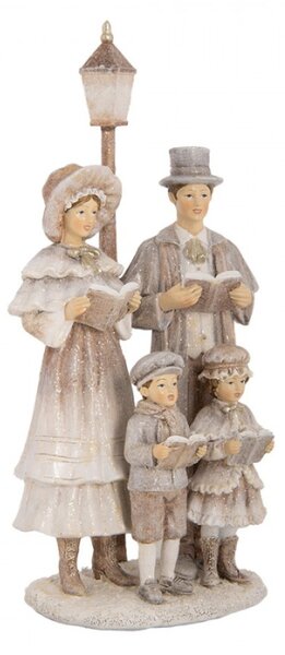 Vánoční dekorace figurka rodinky zpívající koledy – 15x11x30 cm