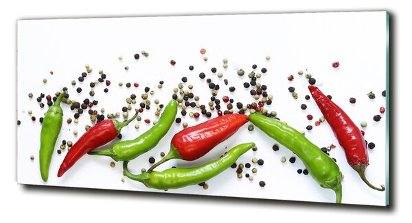Foto obraz sklo tvrzené Chilli papričky osh-166768878