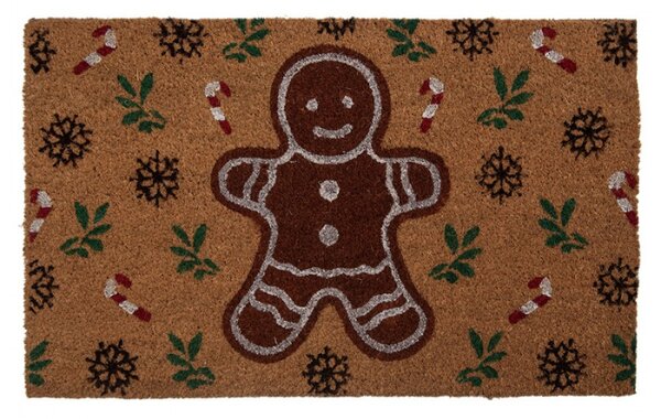 Vánoční rohožka s panem Perníčkem Cozy Gingerbread Man – 75x45x1 cm
