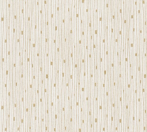 A.S. Création | Vliesová tapeta na zeď THE BOS 38822-3 | 0,53 x 10,05 m | zlatá, béžová, krémová