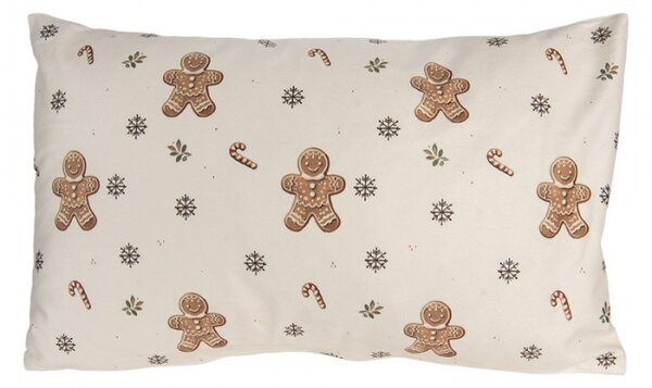 Vánoční obdélníkový povlak na polštář s panem Perníčkem Cozy Gingerbread Man – 30x50 cm