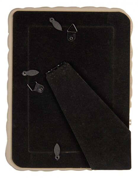 Béžový lesklý fotorámeček s okvětními lístky v řadách 16x2x21 cm / na foto velikosti 10x15 cm