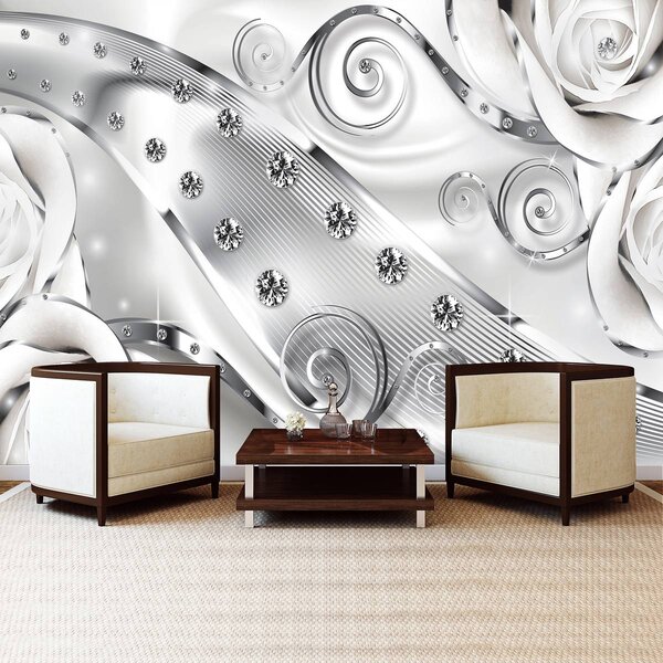 Fototapeta - Luxusní vzor s diamanty (152,5x104 cm)