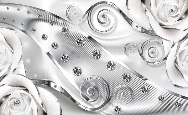 Fototapeta - Luxusní vzor s diamanty (152,5x104 cm)