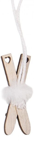 Závěsná ozdoba vánoční dřevěné lyže – 2x1x7 cm
