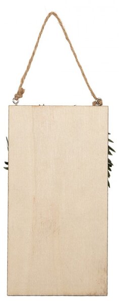 Vánoční závěsná cedulka bílá dvířka s věncem – 8x1x15 cm