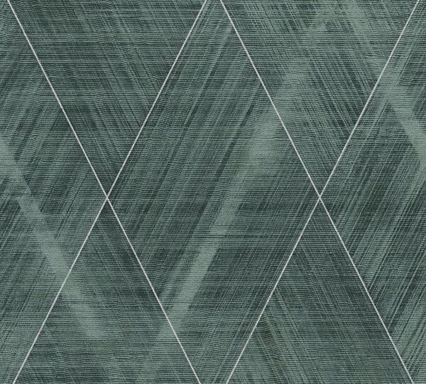 A.S. Création | Vliesová tapeta na zeď THE BOS 38824-2 | 0,53 x 10,05 m | zelená, černá, metalická