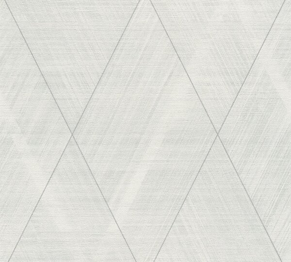 A.S. Création | Vliesová tapeta na zeď THE BOS 38824-3 | 0,53 x 10,05 m | bílá, metalická, šedá