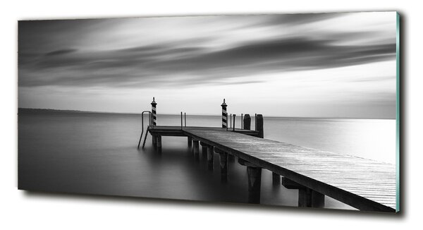 Foto obraz skleněný horizontální Molo nad jezerem osh-179985684