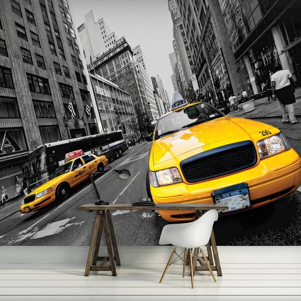 Fototapeta - Žluté taxi (152,5x104 cm)