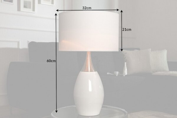 Stolní lampa CARLA 60 CM bílá Svítidla | Stolní