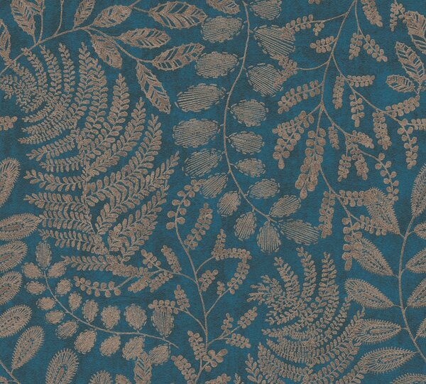 A.S. Création | Vliesová tapeta na zeď DIMEX 2025 38830-4 | 0,53 x 10,05 m | modrá, zlatá