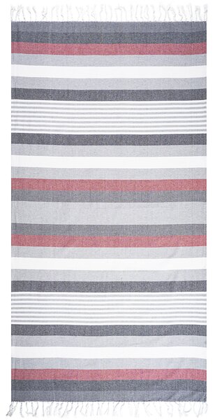 Trade Concept Osuška Fouta s třásněmi Stripes red, 90 x 170 cm