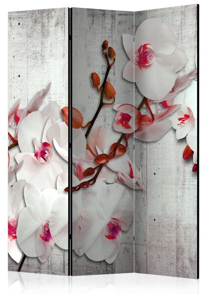 Artgeist Paraván - Concrete Orchid [Room Dividers] Size: 135x172