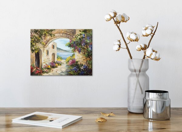 MALBA NA PLÁTNĚ, architektura, pláž a moře, 30/40 cm - Obrazy na plátně