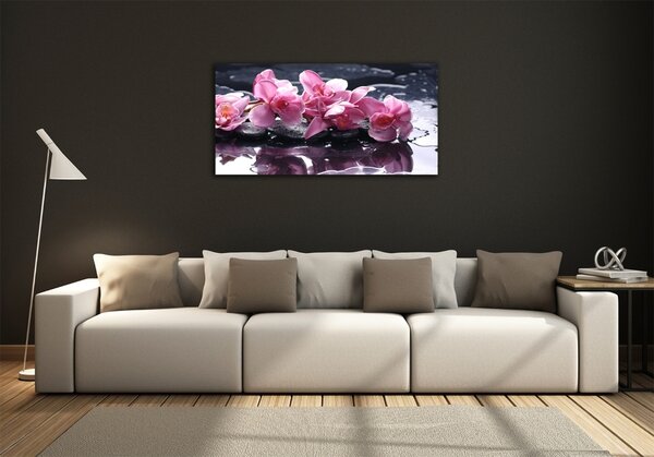 Foto obraz sklo tvrzené Růžová orchidej osh-28903356