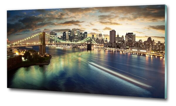 Moderní skleněný obraz z fotografie Manhattan New York osh-30806367
