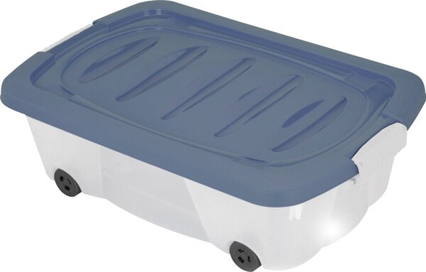 Excellent Houseware Úložný box pod postel na kolečkách, 24 l Barva: Modrá