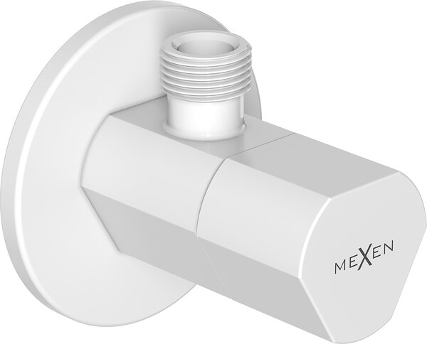 Mexen T, rohový ventil pro baterii 1/2"x3/8", bílá, 79973-20