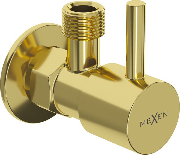 Mexen R1, rohový ventil pro baterii 1/2"x3/8", zlatá lesklá, 79970-50