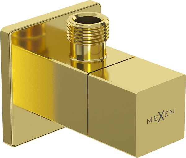 Mexen S, rohový ventil pro baterii 1/2"x3/8", zlatá lesklá, 79971-50