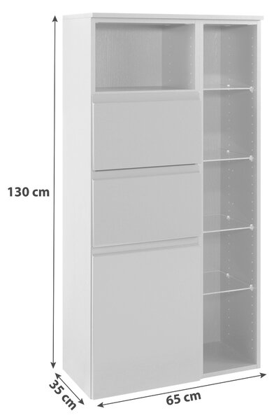 MIDI SKŘÍŇKA, barvy grafitu, 65/130/35 cm Held - Koupelnové série, Online Only