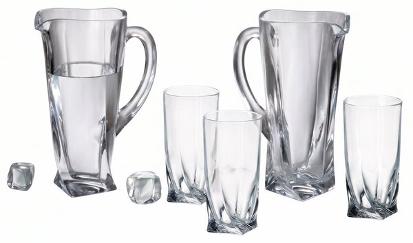 Set na vodu džbán + 6 sklenic BOHEMIA CRYSTALITE