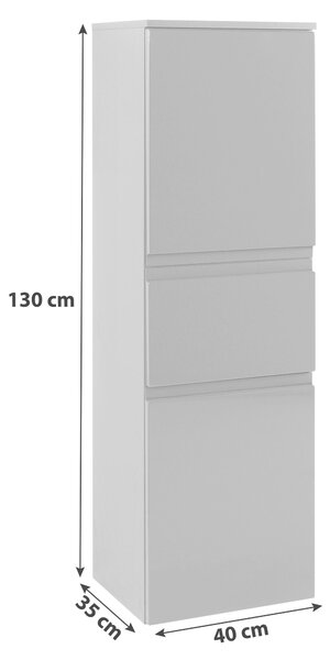 MIDI SKŘÍŇKA, barvy grafitu, 40/130/35 cm Held - Koupelnové série, Online Only