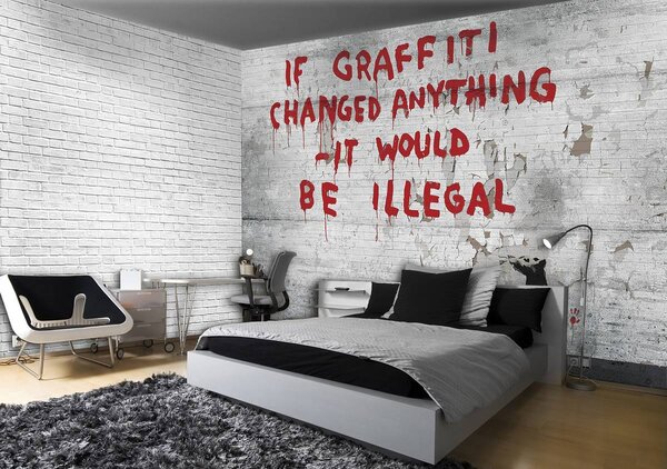 Fototapeta - Graffiti nápis (152,5x104 cm)