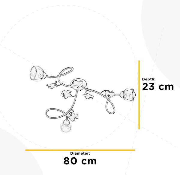 DĚTSKÉ STROPNÍ SVÍTIDLO, 80/80/20 cm - Online Only svítidla, Online Only