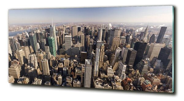 Foto obraz sklo tvrzené New York ptačí pohled osh-35764394