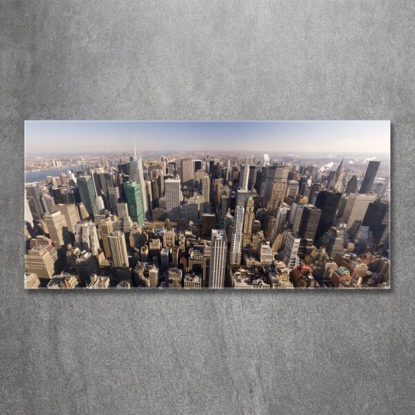 Foto obraz sklo tvrzené New York ptačí pohled osh-35764394