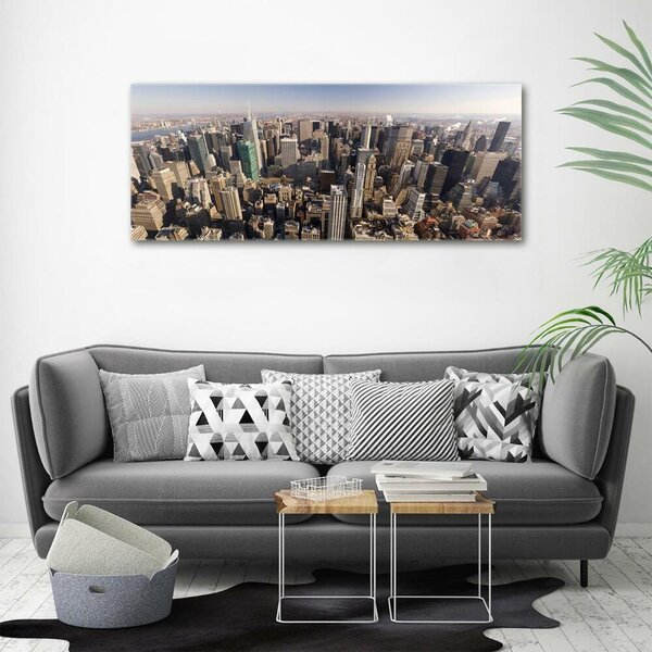 Foto obraz sklo tvrzené New York ptačí pohled osh-35764394