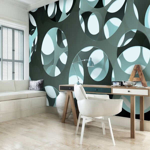 Fototapeta - Pastelové kruhy abstraktní (152,5x104 cm)