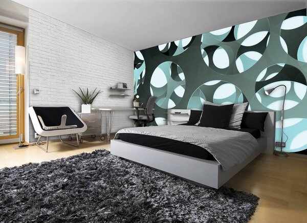 Fototapeta - Pastelové kruhy abstraktní (152,5x104 cm)