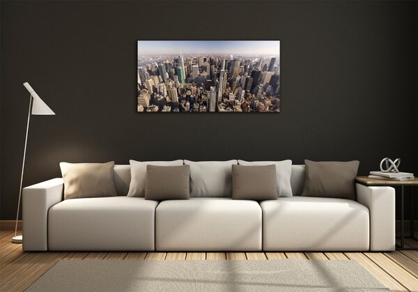 Foto obraz sklo tvrzené New York ptačí pohled osh-35764394
