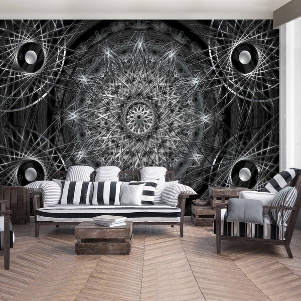 Fototapeta - Stříbrná abstrakce (152,5x104 cm)