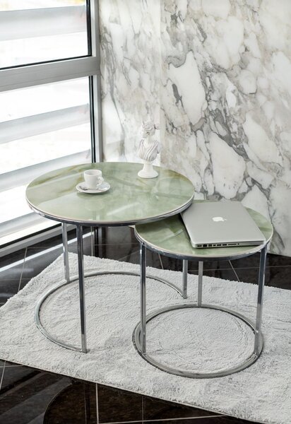 Konferenční stolek křemenný sintr Mineral Mint 60/45 Barva: Černý