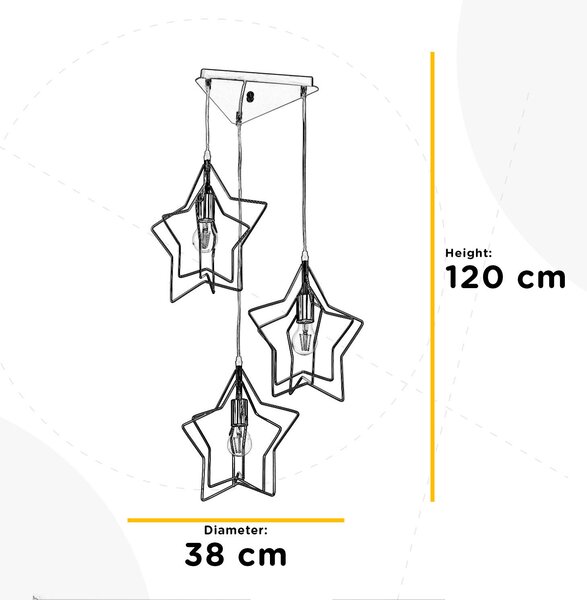 DĚTSKÉ ZÁVĚSNÉ SVÍTIDLO, 38/120 cm - Online Only svítidla, Online Only