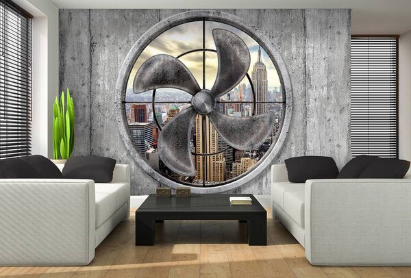 Fototapeta - New York za vrtulí (152,5x104 cm)