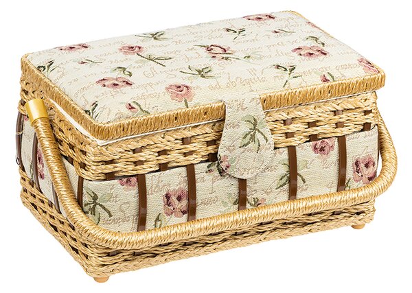 BELLATEX BOX na šití Režná, Starorůžová 28x18x15 cm
