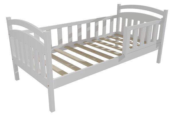 Vomaks Dětská postel DP 014 se zábranou Rozměr: 70 x 160 cm, Povrchová úprava: netransparentní barva bílá