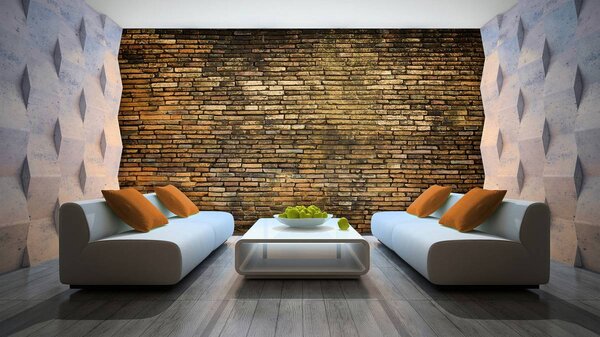 Fototapeta - Stará cihlová zeď (152,5x104 cm)