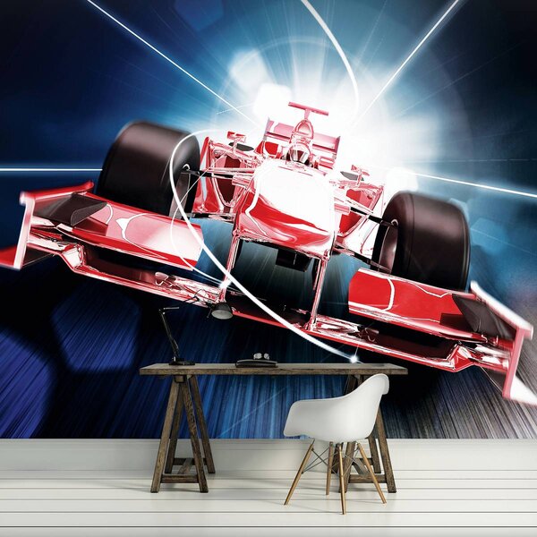 Fototapeta - Červená formule 1 3D F1 (152,5x104 cm)